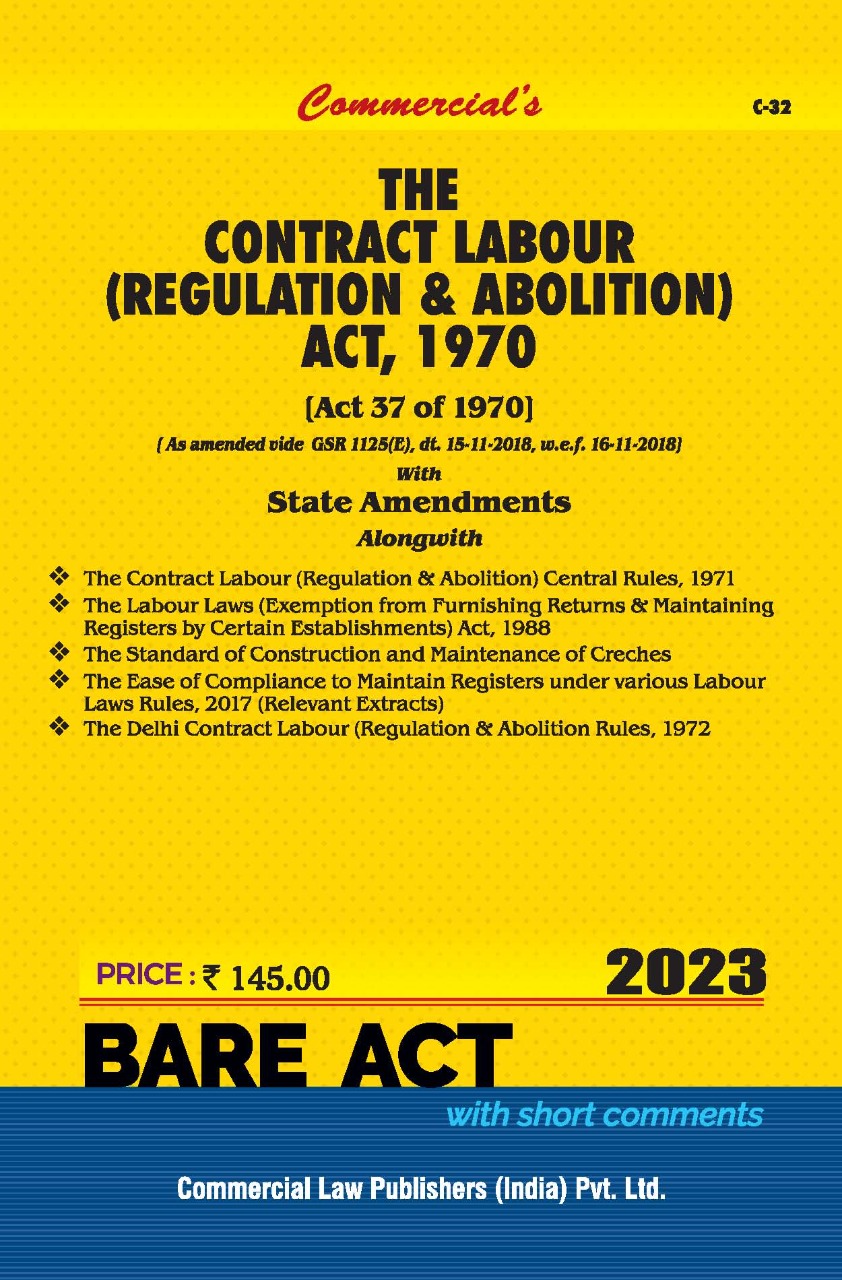 Contract Labour (Regulations & Abolition) Act 1970 Bare Act