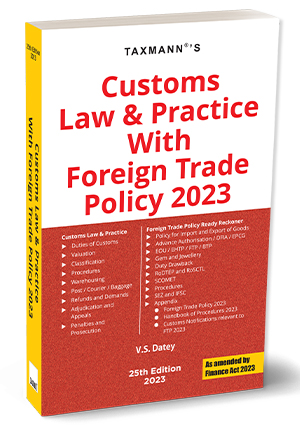 Taxmann Customs Law & Foreign Trade Policy By V S Datey