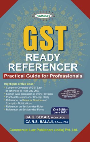 Commercial Padhuka GST Ready Referencer By CA G. Sekar
