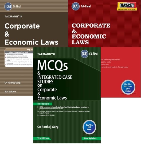 Taxmann CA Final Combo Laws Cracker & MCQs Book By Pankaj Garg