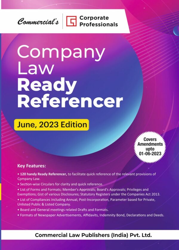 Company Law Ready Referencer By Corporate Professional