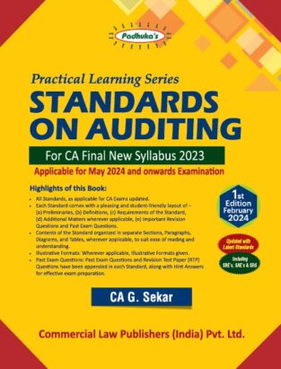 Padhuka Standards On Auditing New Syllabus G Sekar May 24