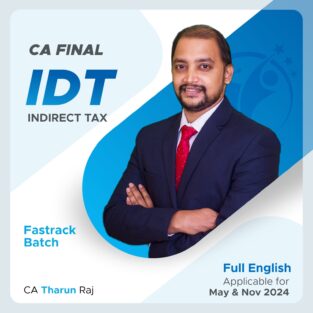 Video Lecture CA Final IDT Fastrack By Tharun Raj May 2024