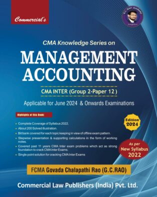 CMA Inter Management Accounting (2022 Syllabus) By G.C. Rao