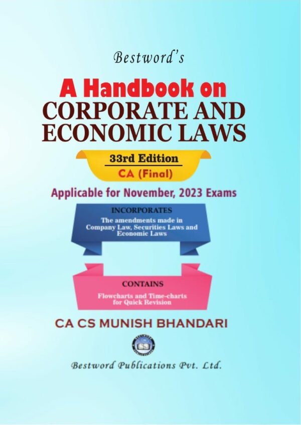 CA Final A Handbook on Corporate and Economic Laws Munish Bhandari