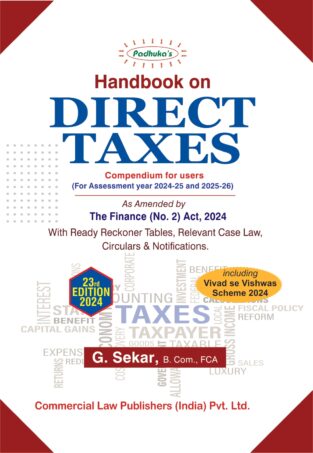 Commercial Handbook Direct Taxes Compendium By CA G Sekar