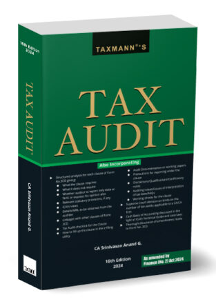 Taxmann Tax Audit By Srinivasan Anand G Edition September 2024