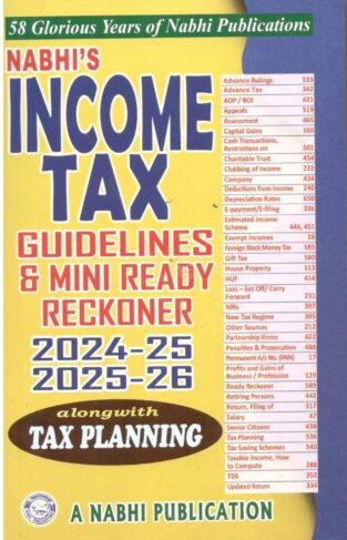 Nabhi s Income Tax Guidelines & Mini Ready Reckoner