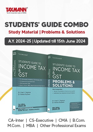 Taxmann Combo CA Inter Income Tax including GST Problems and Solutions