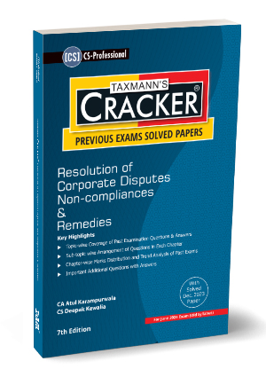 Taxmann CS Final Cracker Resolution Corporate By Atul Karampurawala