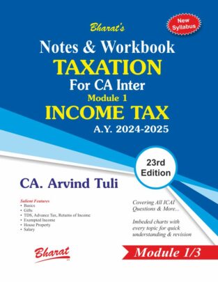 CA Inter Notes & Workbook Taxation By CA. Arvind Tuli May 24