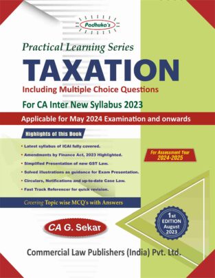 CA Inter Padhuka New Scheme Taxation By CA G.Sekar May 24