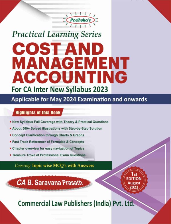 CA Inter Cost and Management Accounting By B Saravana Prasath