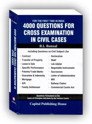 4000 Questions For Cross Examination In Civil Cases Edition 2024