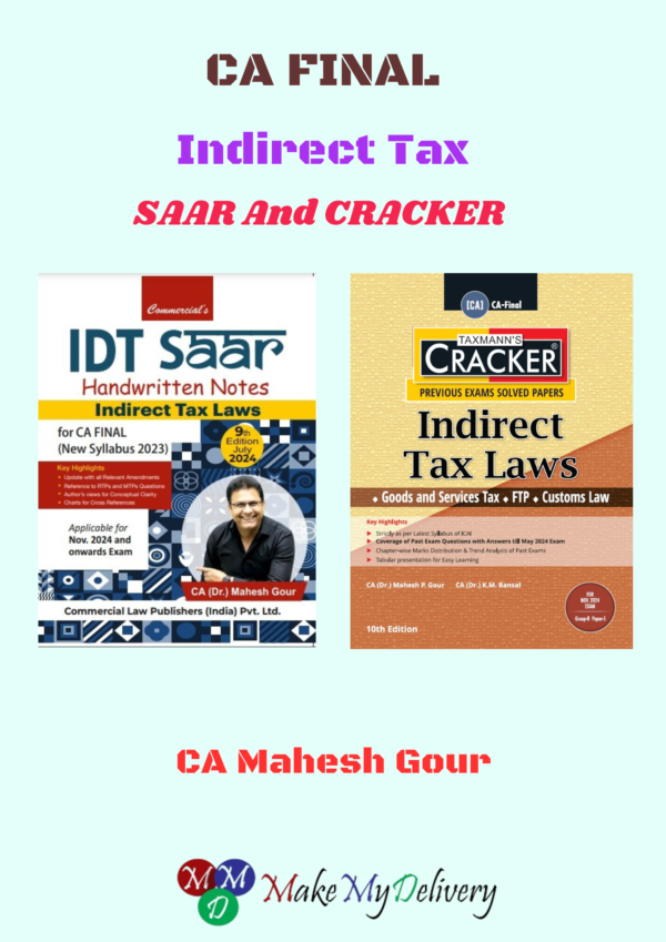 CA Final IDT (SAAR and CRACKER) By CA Mahesh Gour Nov 24