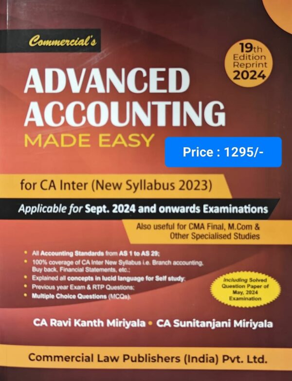 CA Inter Adv Accounting By Ravi Kanth Miriyala Sep 24 Exam
