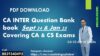 CA Inter Law Question Bank New Syllabus By CA Ashish Gupta