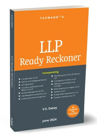 Taxmann LLP Ready Reckoner By V S Datey Edition june 2024