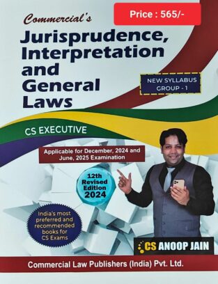 CS Inter Jurisprudence Interpretation and General Laws Anoop Jain
