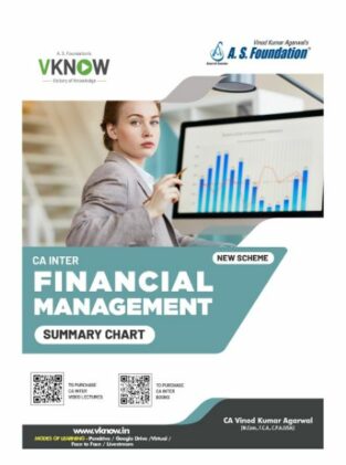 CA Inter Financial Management Summary Chart By CA Vinod Kumar Agarwal in paperback mode. This book is beneficial for May 24 and Nov 24 attempts.