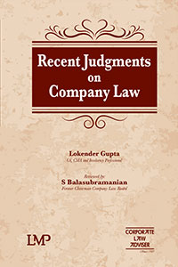 Recent Judgments on Company Law By S Balasubramanian