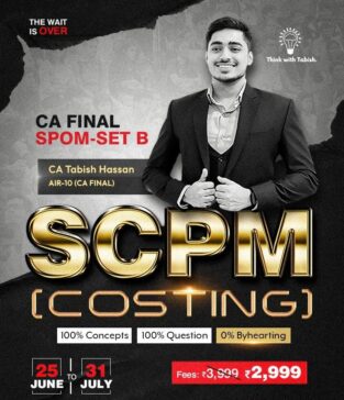 CA Final SCM SPM By CA Tabish Hassan November 2024