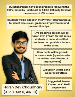 CS Executive Test Series Mentorship By Harsh Dev Chaudhary