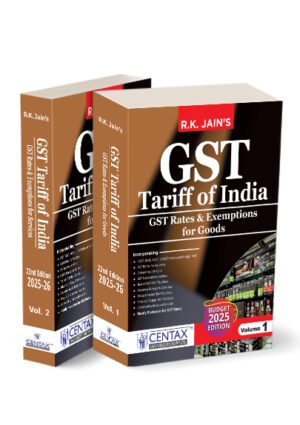 Centax GST Tariff of India and GST Rates by R K Jain.