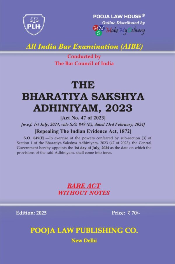 PLH Bharatiya Sakshya Adhiniyam 2023 Edition 2025