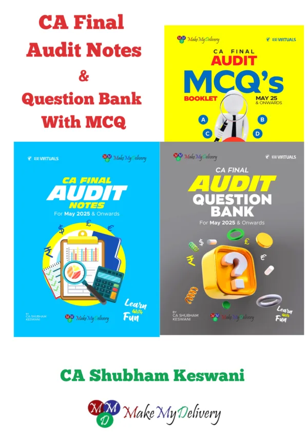 CA Final Audit Combo Notes and Question Bank With MCQ CA Shubham Keswani May 25 Exam