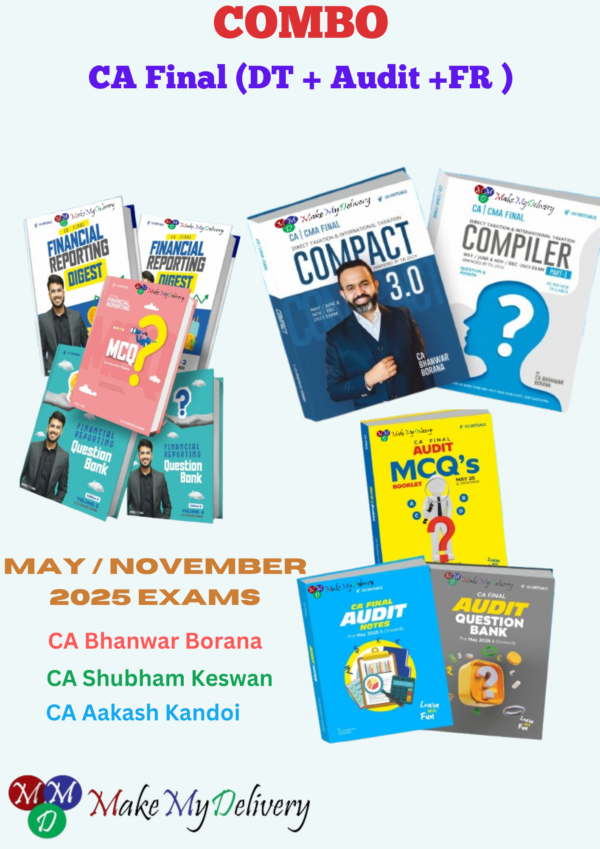 MMD Combo CA Final (DT + Audit +FR ) New May 25 Exam