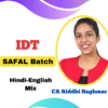 CA Final IDT Safal Batch By CA Riddhi Baghmar May 25