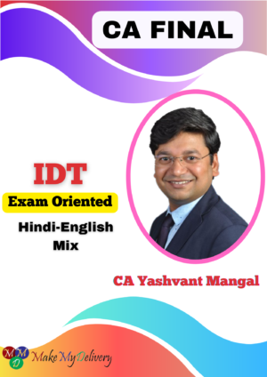 CA Final Indirect Tax Exam Oriented CA. Yashvant Mangal May 25