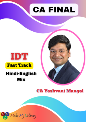 CA Final Indirect Tax Fast Track CA. Yashvant Mangal May 25