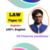 CMA Final Law Full Course In English By Punarvas Jayakumar