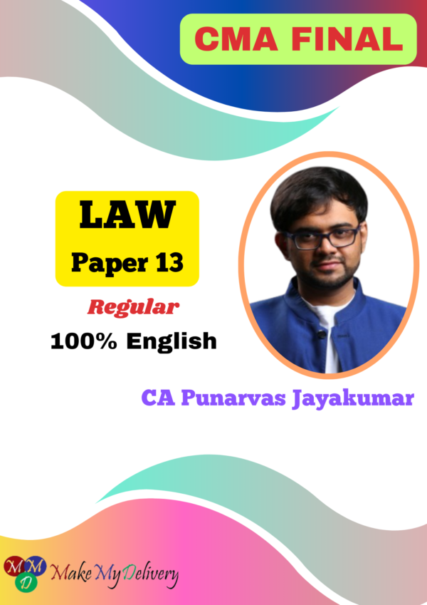 CMA Final Law Full Course In English By Punarvas Jayakumar