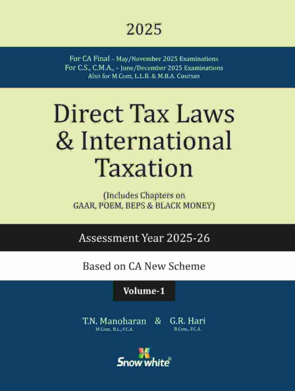 CA Final Direct Tax Laws By T. N. Manoharan May 25 Exam