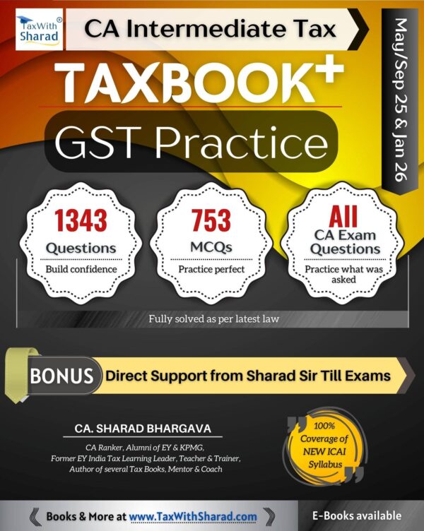 TaxBook GST Practice Questions MCQ By CA Sharad Bhargava