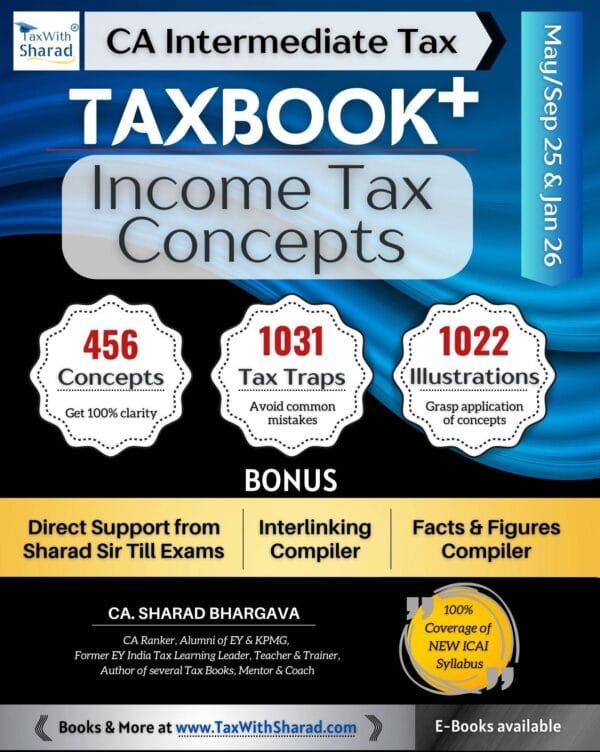 CA Inter Tax Book on Income Tax (Crack-The-Tax) By Sharad Bhargava