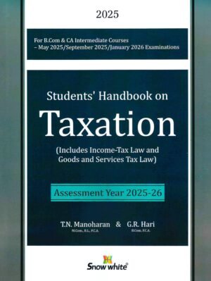 CA Inter Taxation By T N Manoharan & G R Hari May / Sep 2025