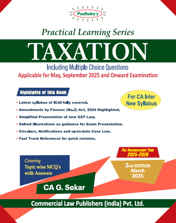 CA Inter Padhuka New Scheme Taxation By CA G.Sekar May 25