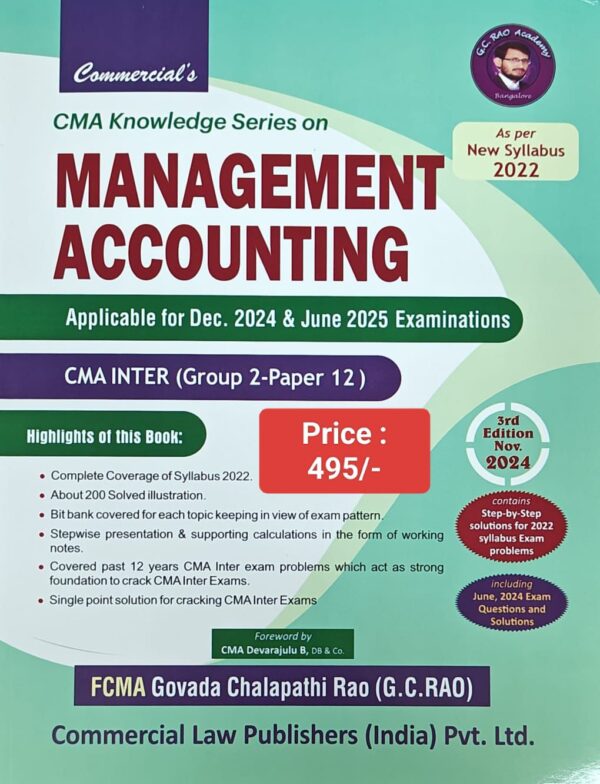 CMA Knowledge Management Accounting for CMA Inter By G.C. Rao