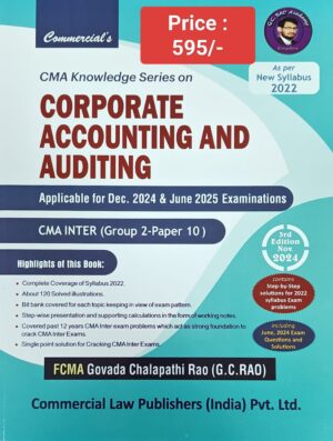 Corporate Accounting And Auditing for CMA Inter By G.C. Rao