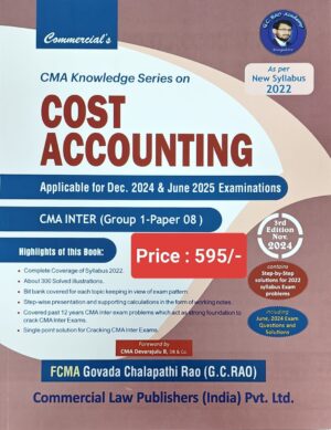 CMA Inter Cost Accounting (2022 Syllabus) By G.C. Rao