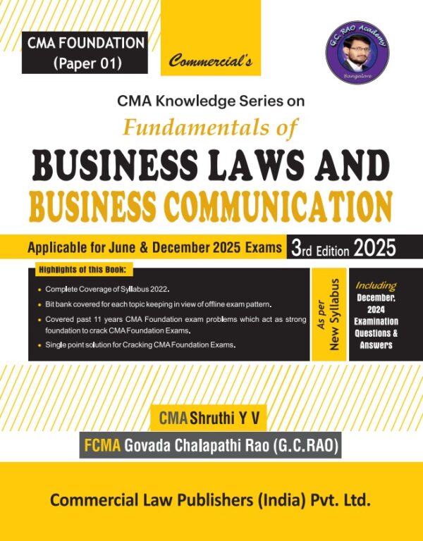 CMA Foundation Business Law and Business Communication By G.C. Rao