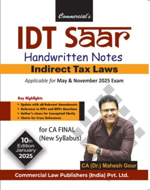 CA Final IDT SAAR Handwritten Notes By Mahesh Gour May 25