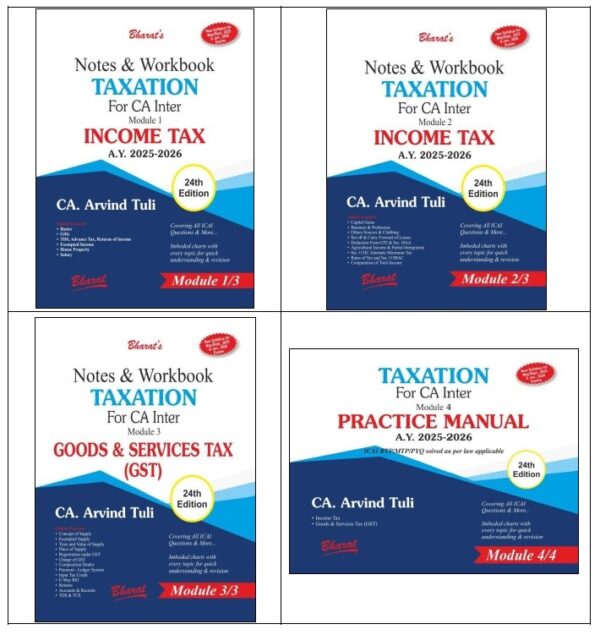 CA Inter Notes & Workbook Taxation By CA. Arvind Tuli May 25