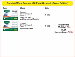 CA Final Combo Scanner Group-2 (DT and IDT) May 2025 Exam