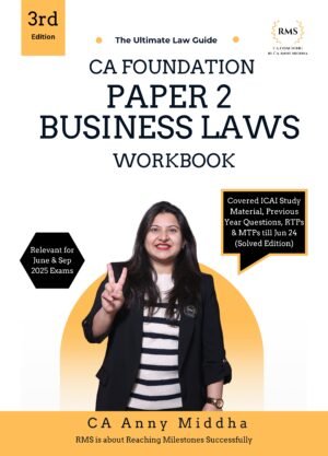 CA Foundation Business Laws Work Book By CA Anny Middha