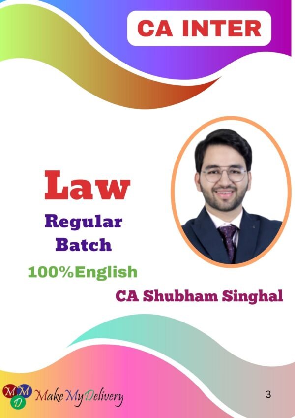 CA Inter Law Regular By CA Shubham Singhal May 25 Exam